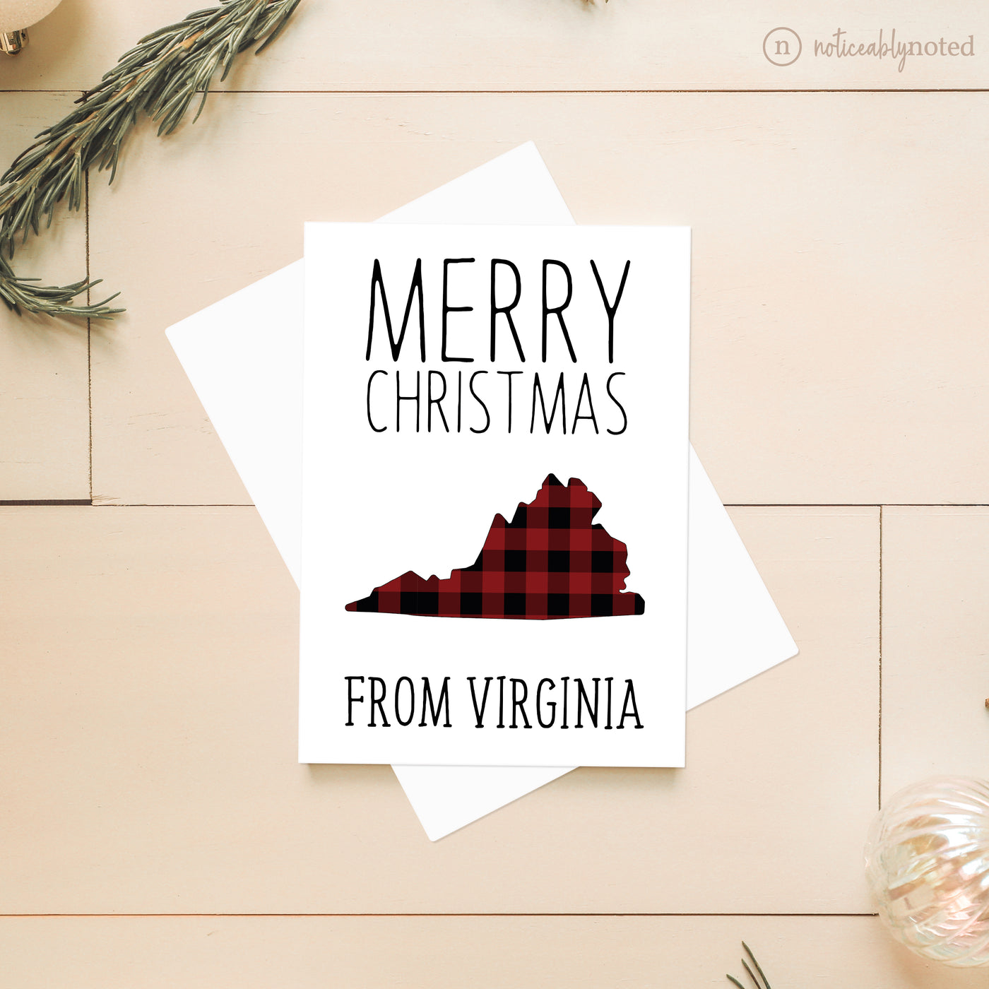 Virginia Holiday Card - Merry Christmas | Noticeably Noted
