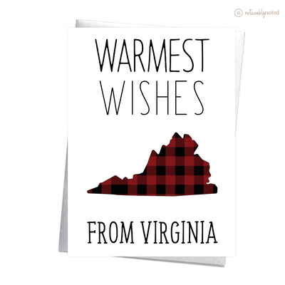 Virginia Holiday Card - Warmest Wishes | Noticeably Noted