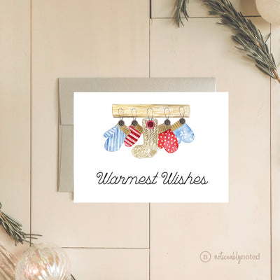 Warmest Wishes Mitten Holiday Card | Noticeably Noted