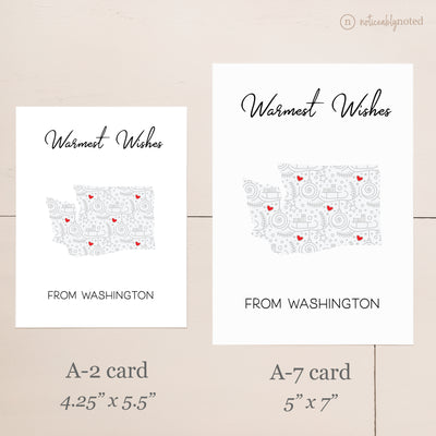 Washington Christmas Card - Size Comparison | Noticeably Noted