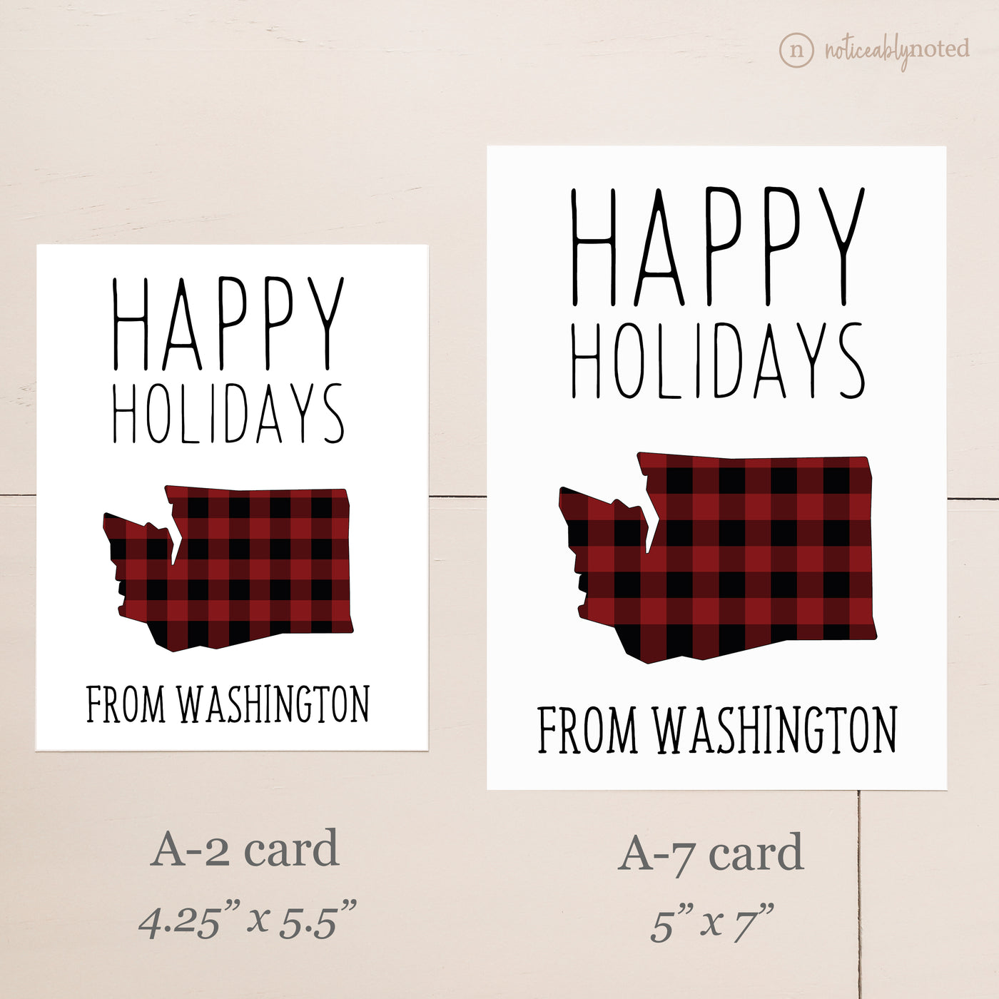 Washington Holiday Card - Size Comparison | Noticeably Noted