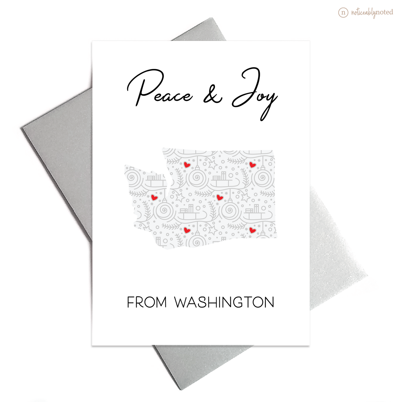 Washington Christmas Card - Peace & Joy | Noticeably Noted