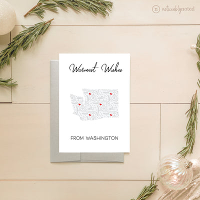 Washington Christmas Card - Warmest Wishes | Noticeably Noted