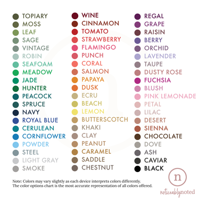 Color Choices | Noticeably Noted