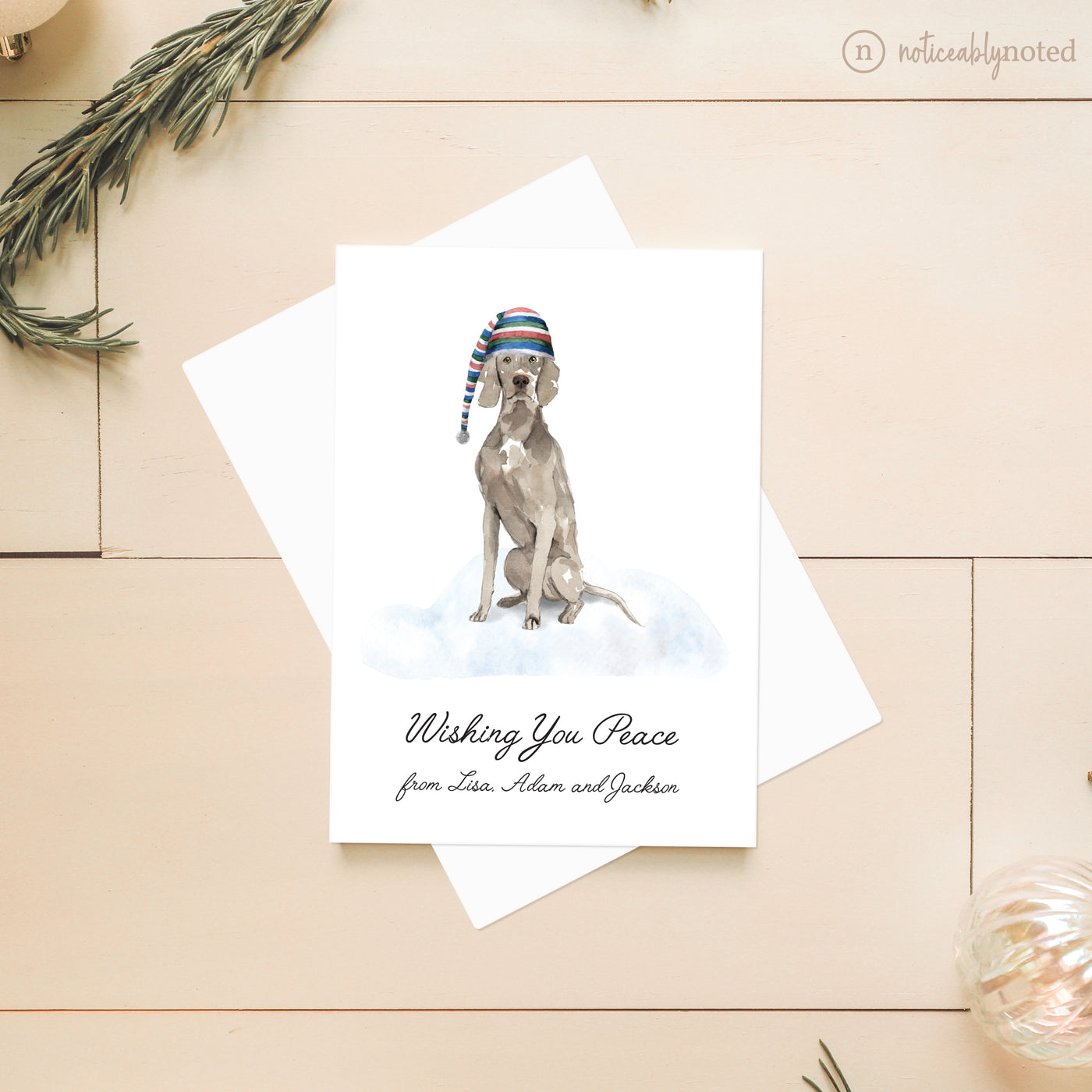 Weimaraner Christmas Cards | Noticeably Noted