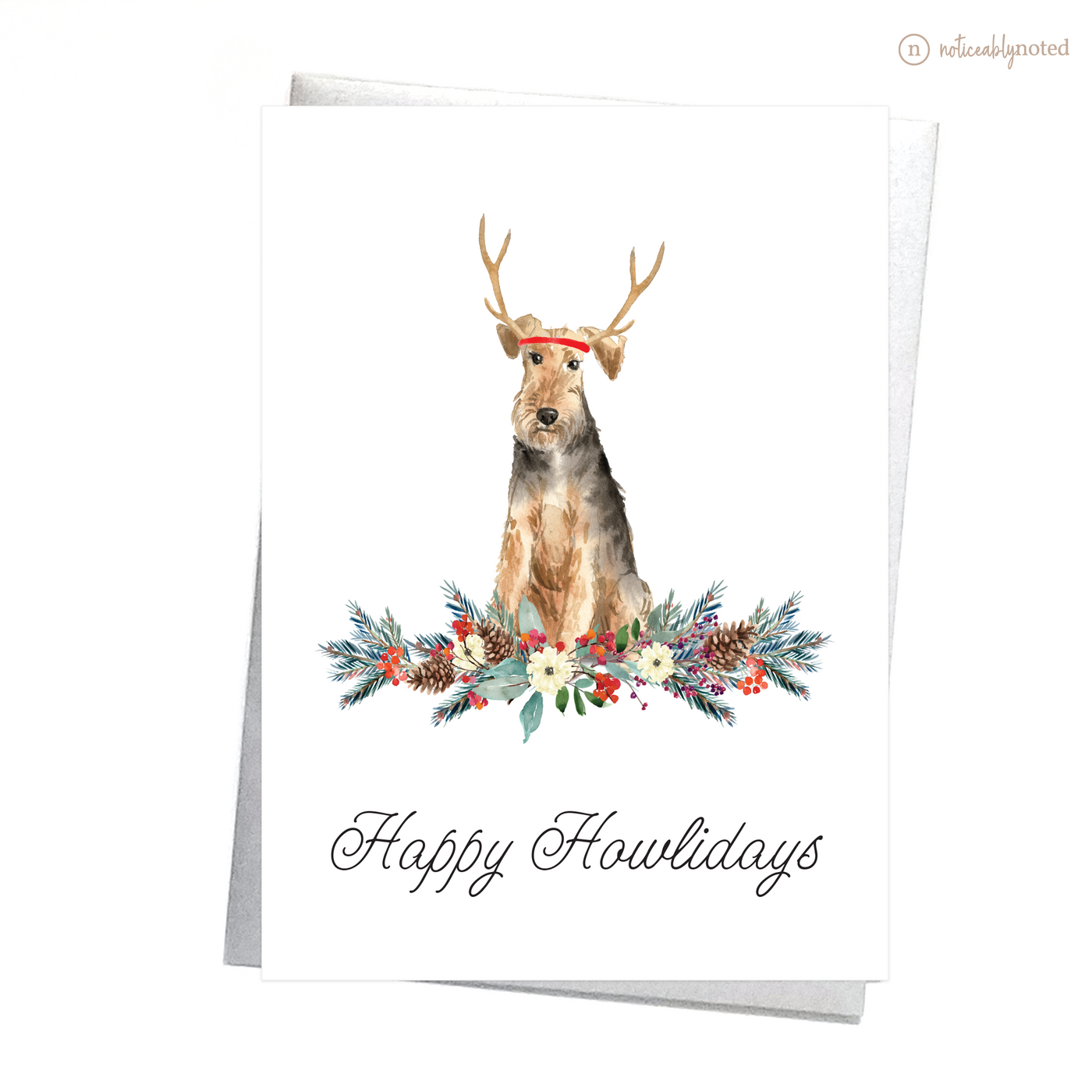 Welsh Terrier Holiday Greeting Cards | Noticeably Noted