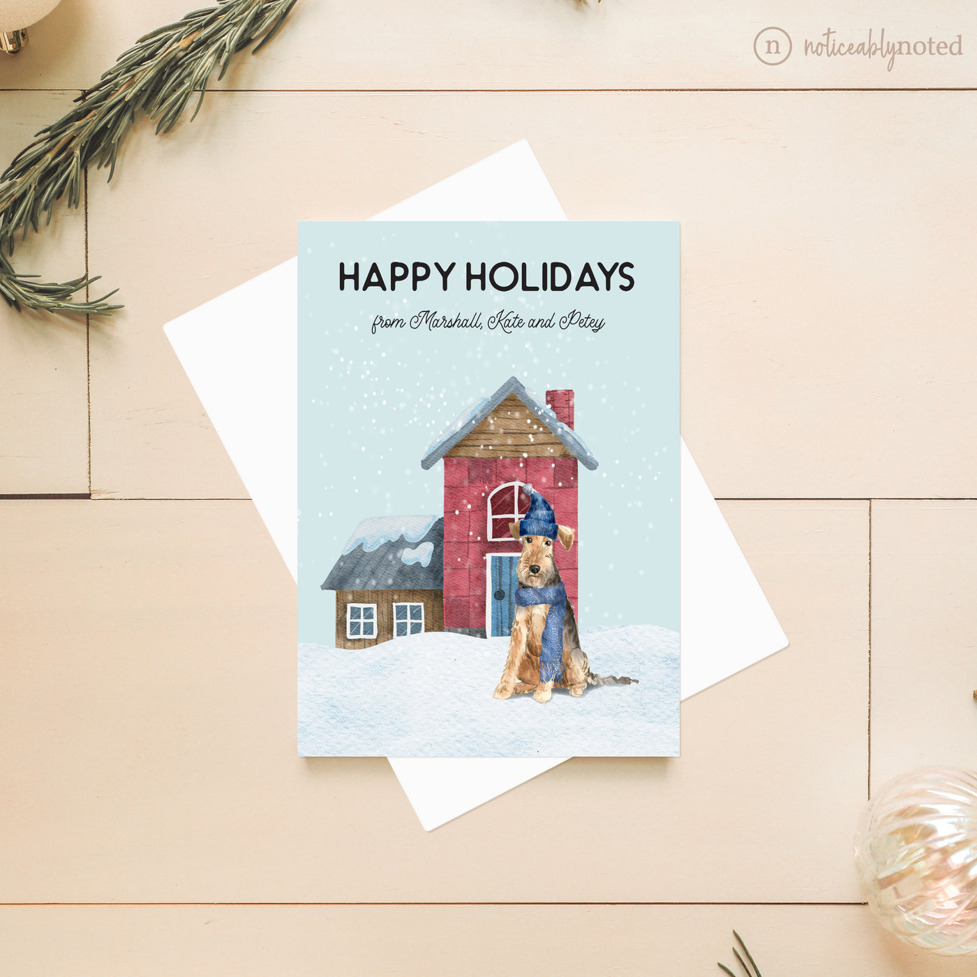 Welsh Terrier Holiday Card | Noticeably Noted