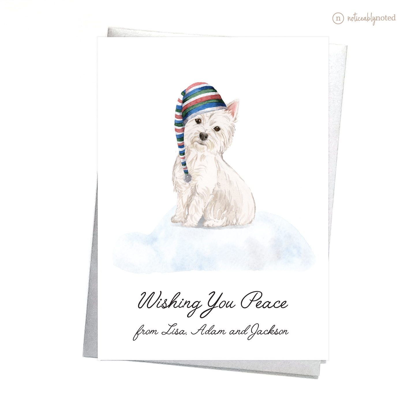Westie Christmas Card | Noticeably Noted