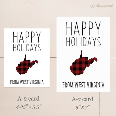 West Virginia Holiday Card - Card Size Comparison | Noticeably Noted