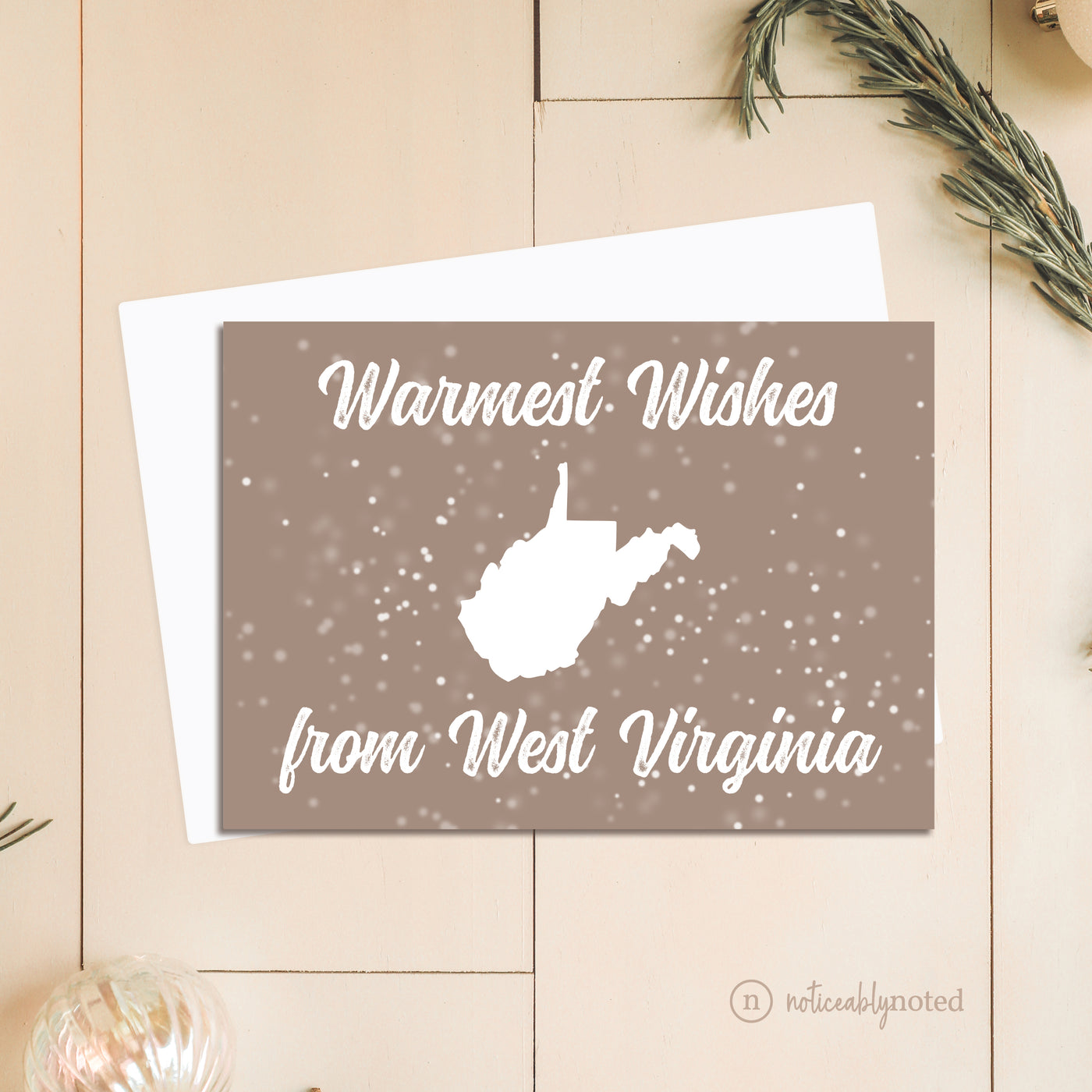 WV Christmas Card | Noticeably Noted