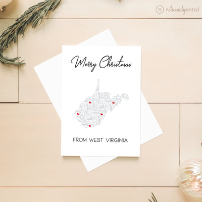 West Virginia Christmas Card - Merry Christmas | Noticeably Noted