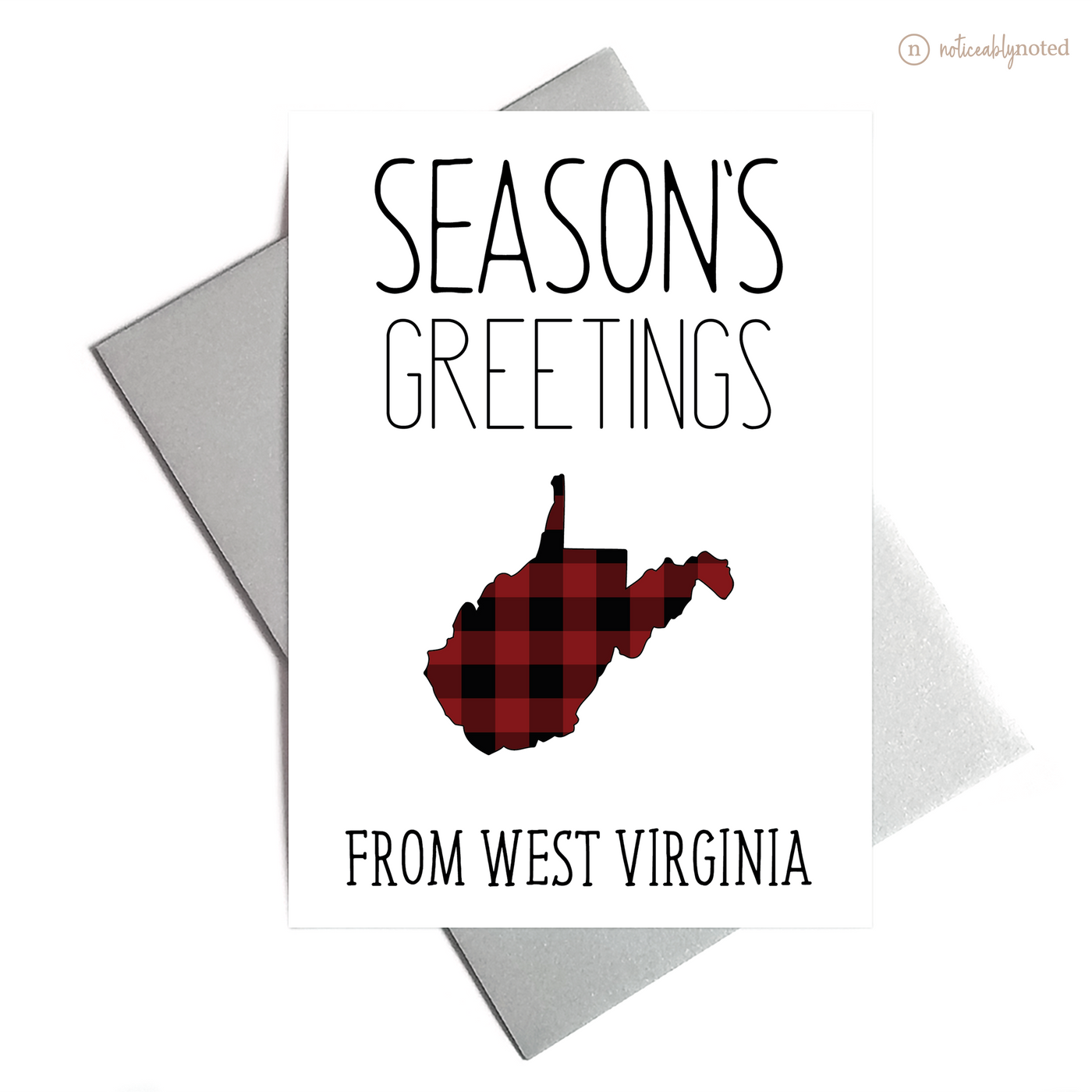 West Virginia Holiday Card - Season's Greetings | Noticeably Noted