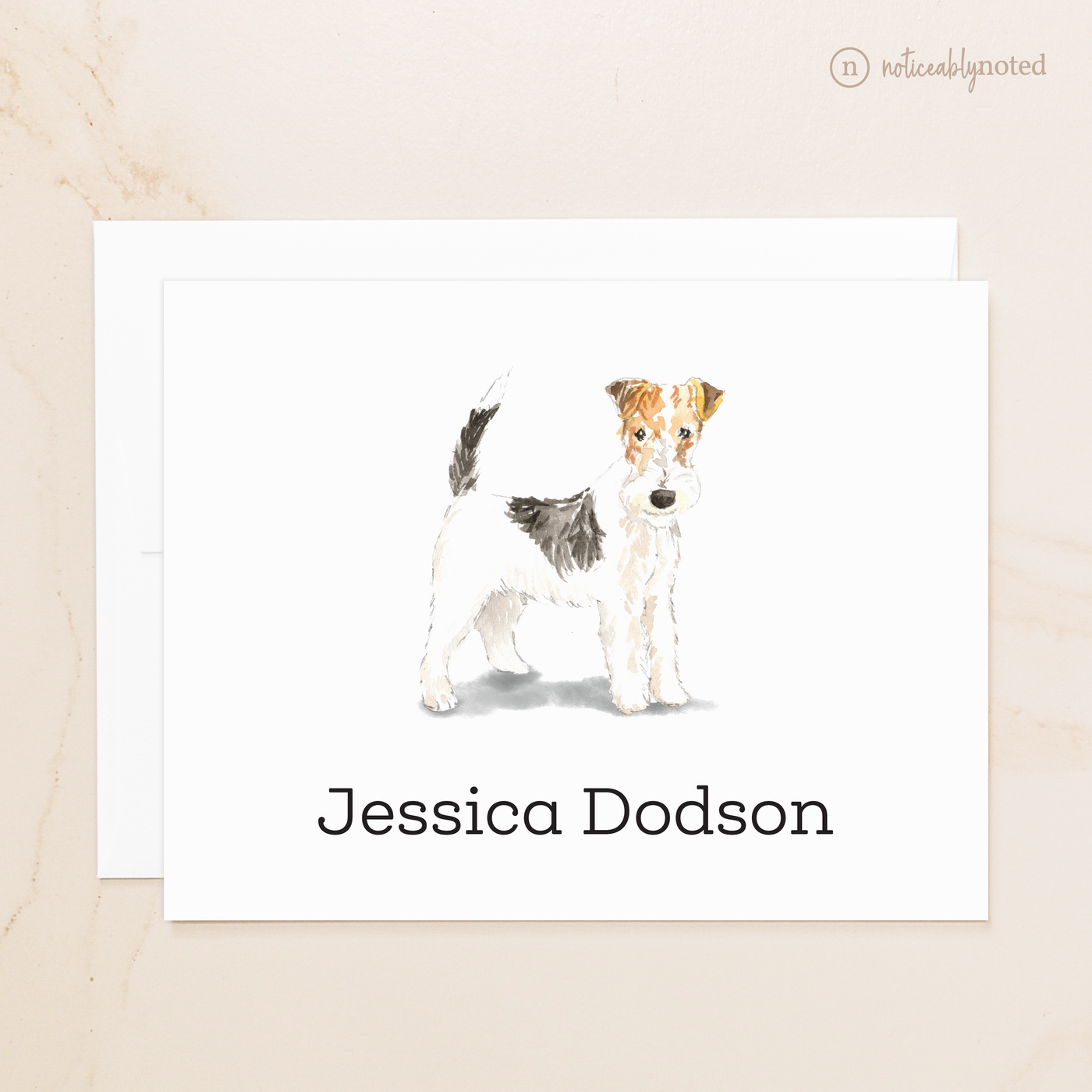 Wire Haired Fox Terrier Dog Folded Cards