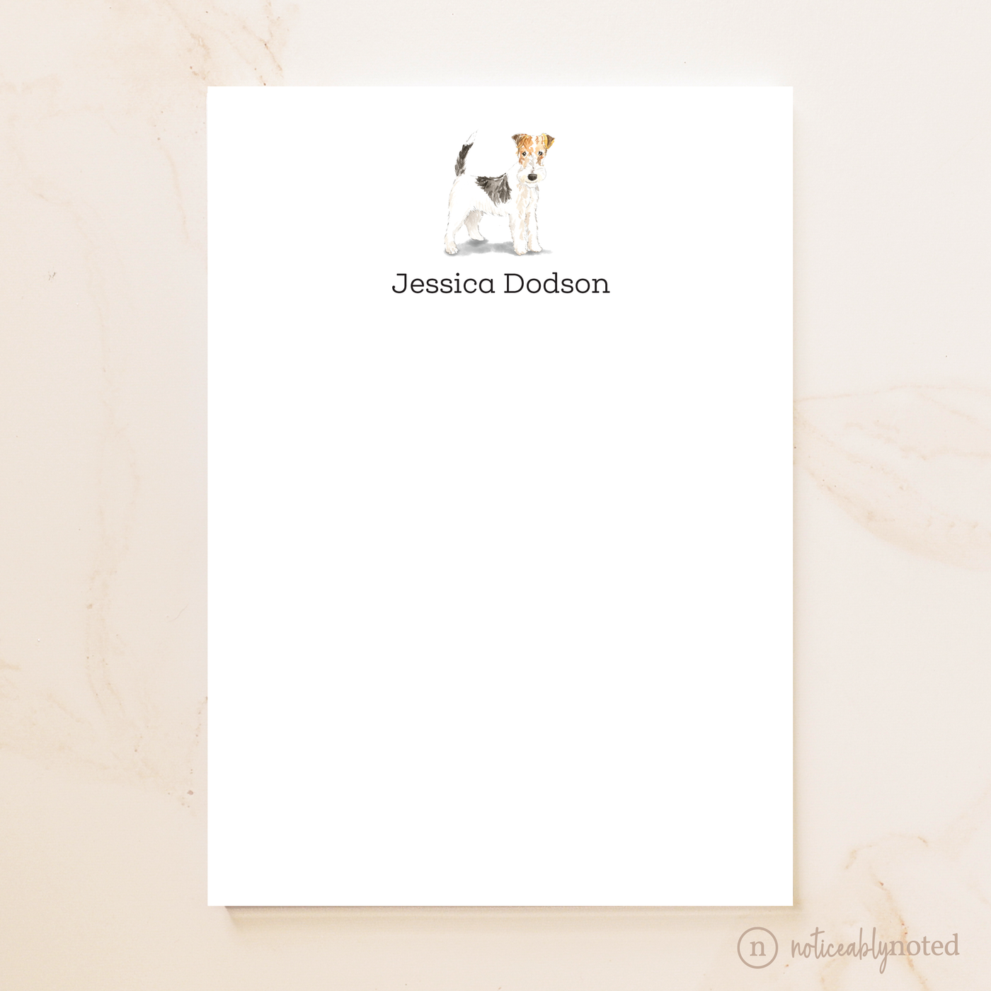 Wire Haired Fox Terrier Dog Notepad