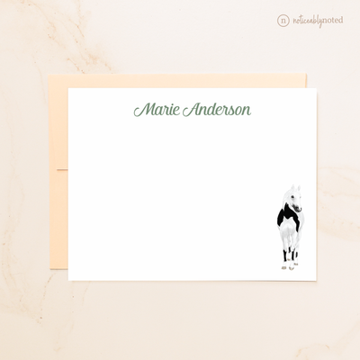 White Tobiano Horse Flat Cards (#32)