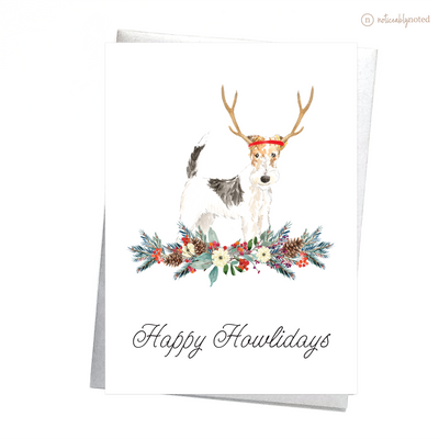 Wire Haired Fox Terrier Holiday Greeting Cards | Noticeably Noted