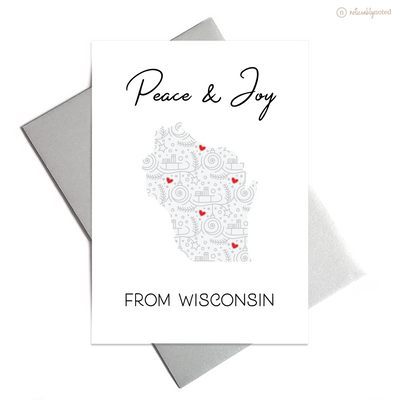 Wisconsin Holiday Card - Peace & Joy | Noticeably Noted