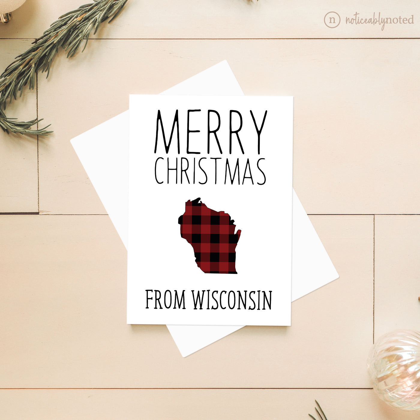 Wisconsin Holiday Card - Merry Christmas | Noticeably Noted