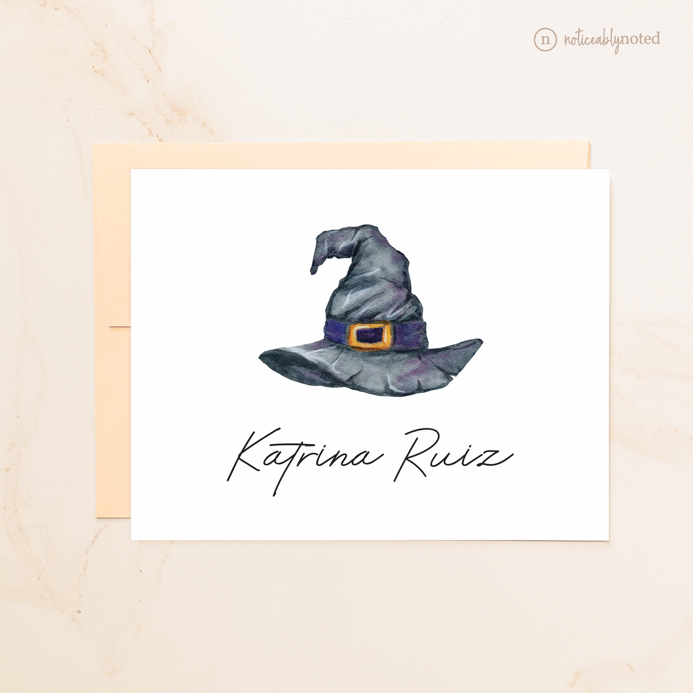 Witch Hat Personalized Folded Cards