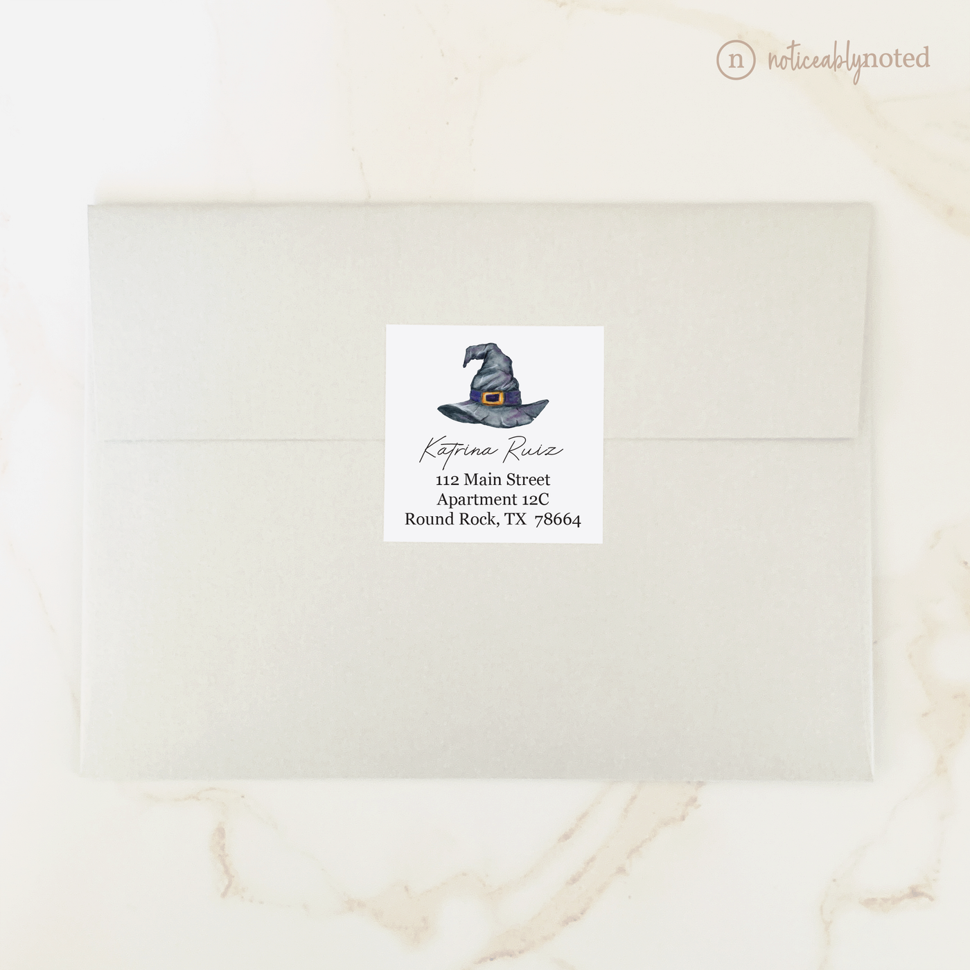 Witch Hat Square Address Labels