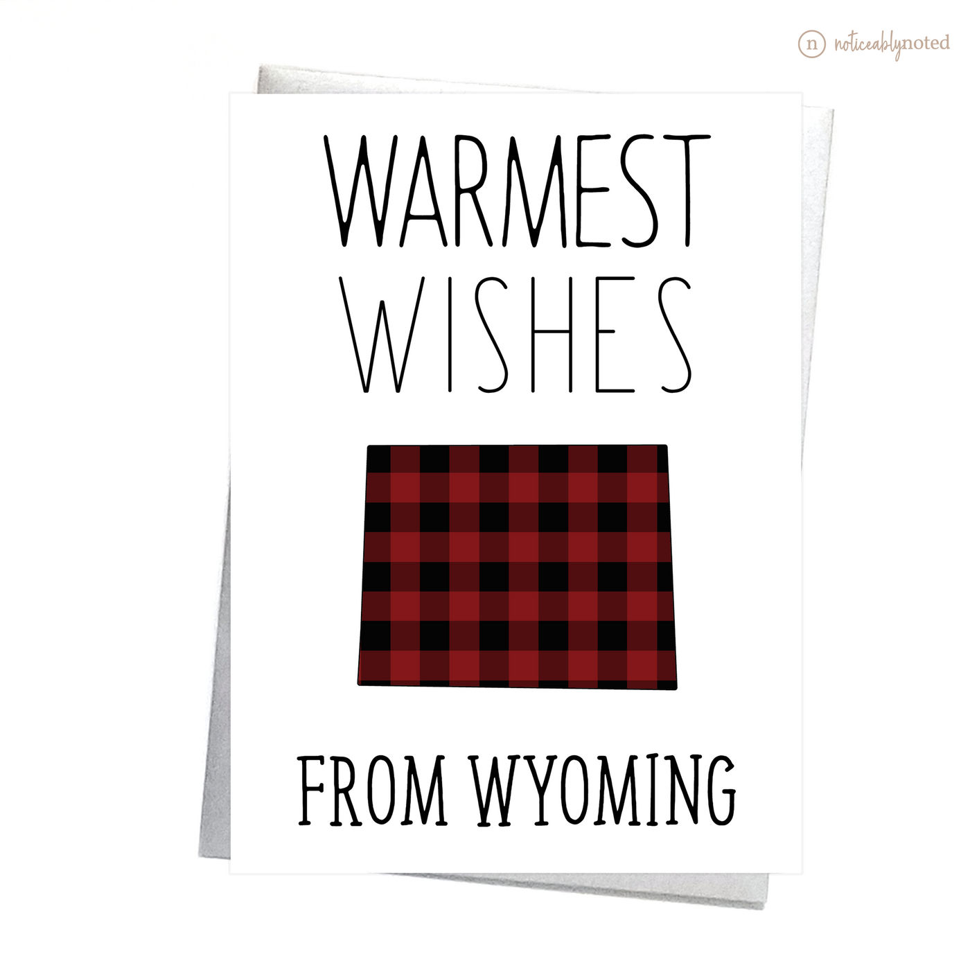 Wyoming Holiday Card - Warmest Wishes | Noticeably Noted