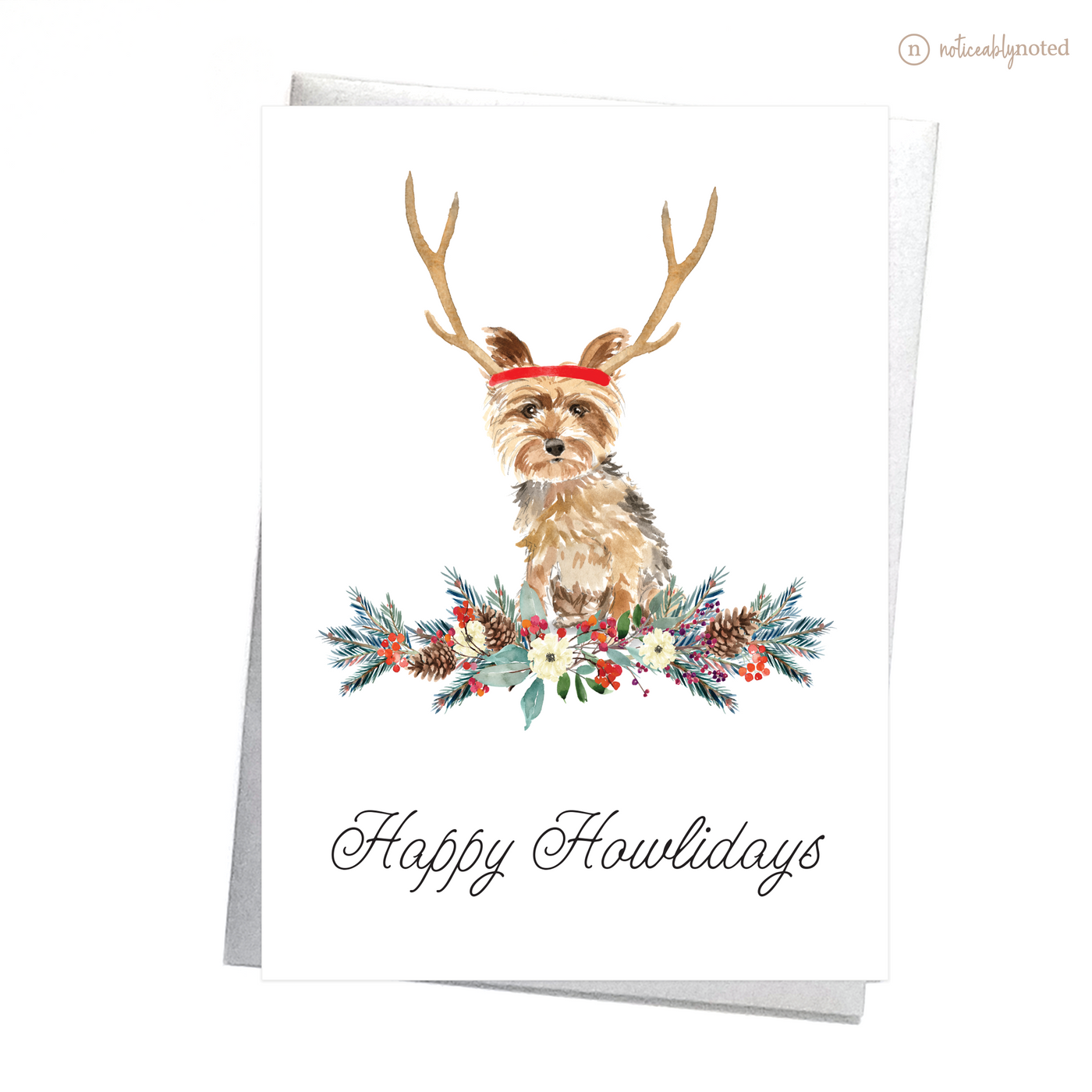 Yorkshire Terrier Christmas Card | Noticeably Noted